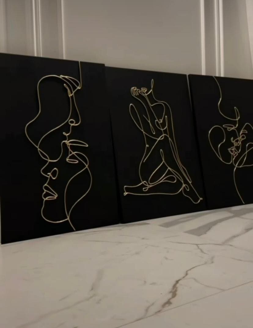 City Walkers, Gold leaf painting by Soha Fazeli